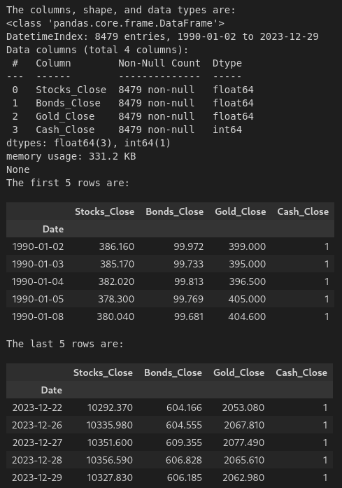 DataFrame Info